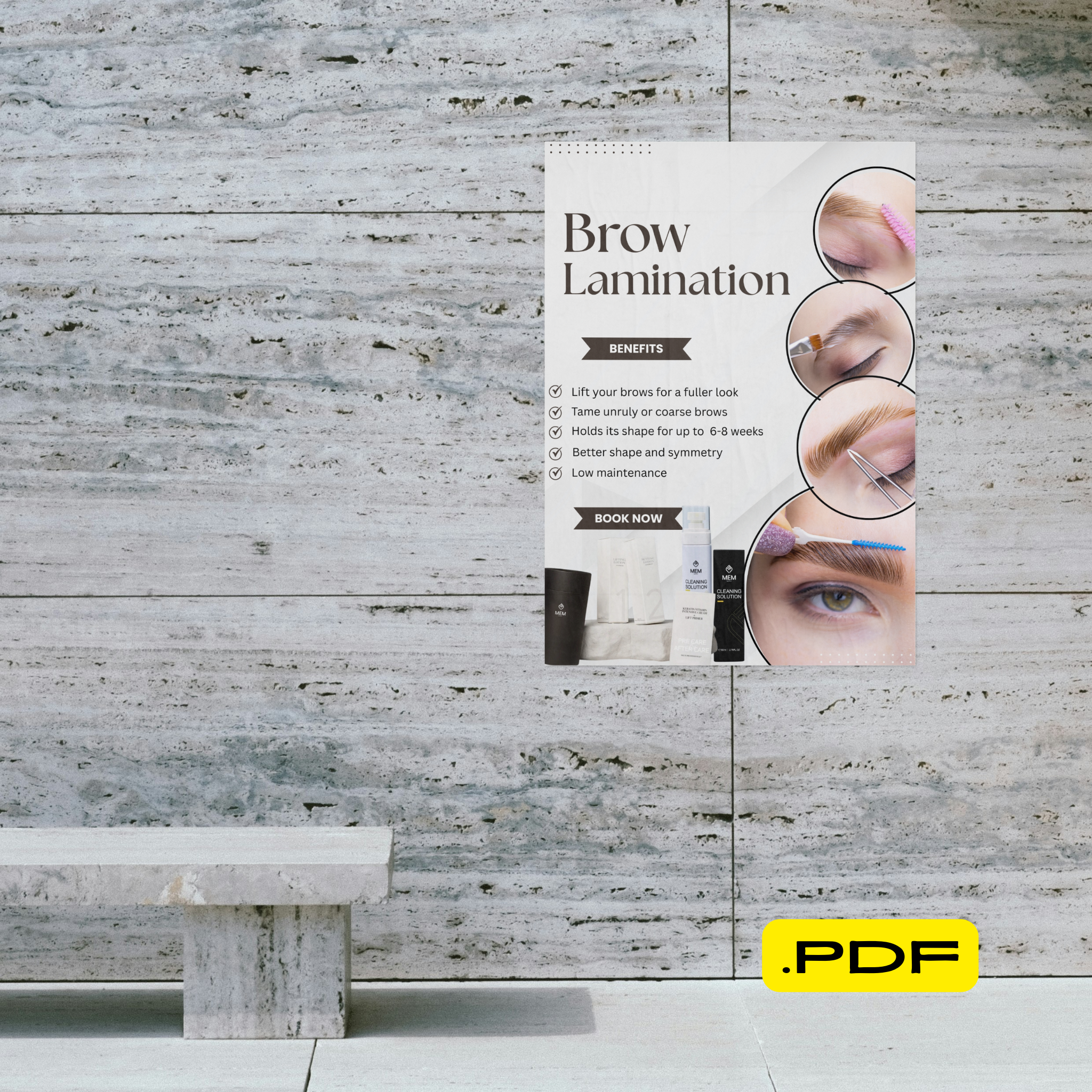 Brow Lamination Poster — Digital Download