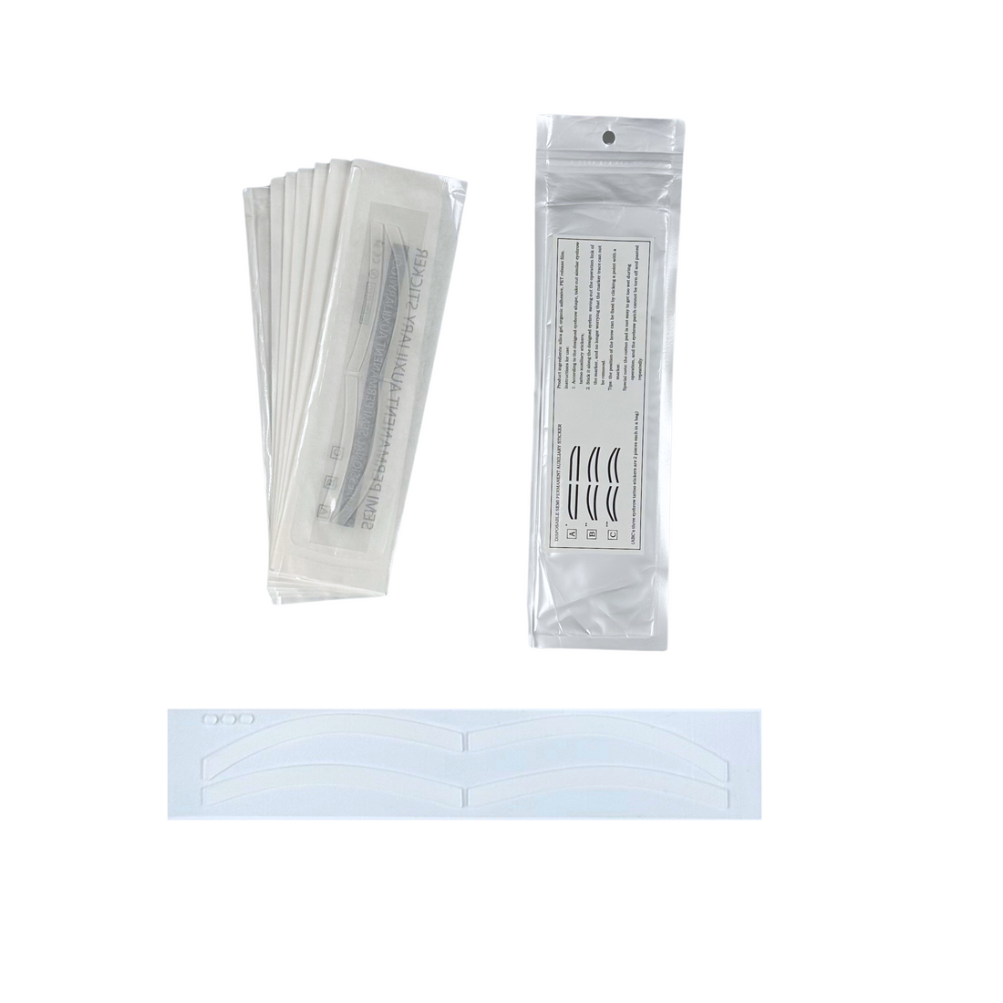 Eyebrow Mapping Stencil Stickers – Disposable, Pre-Inked