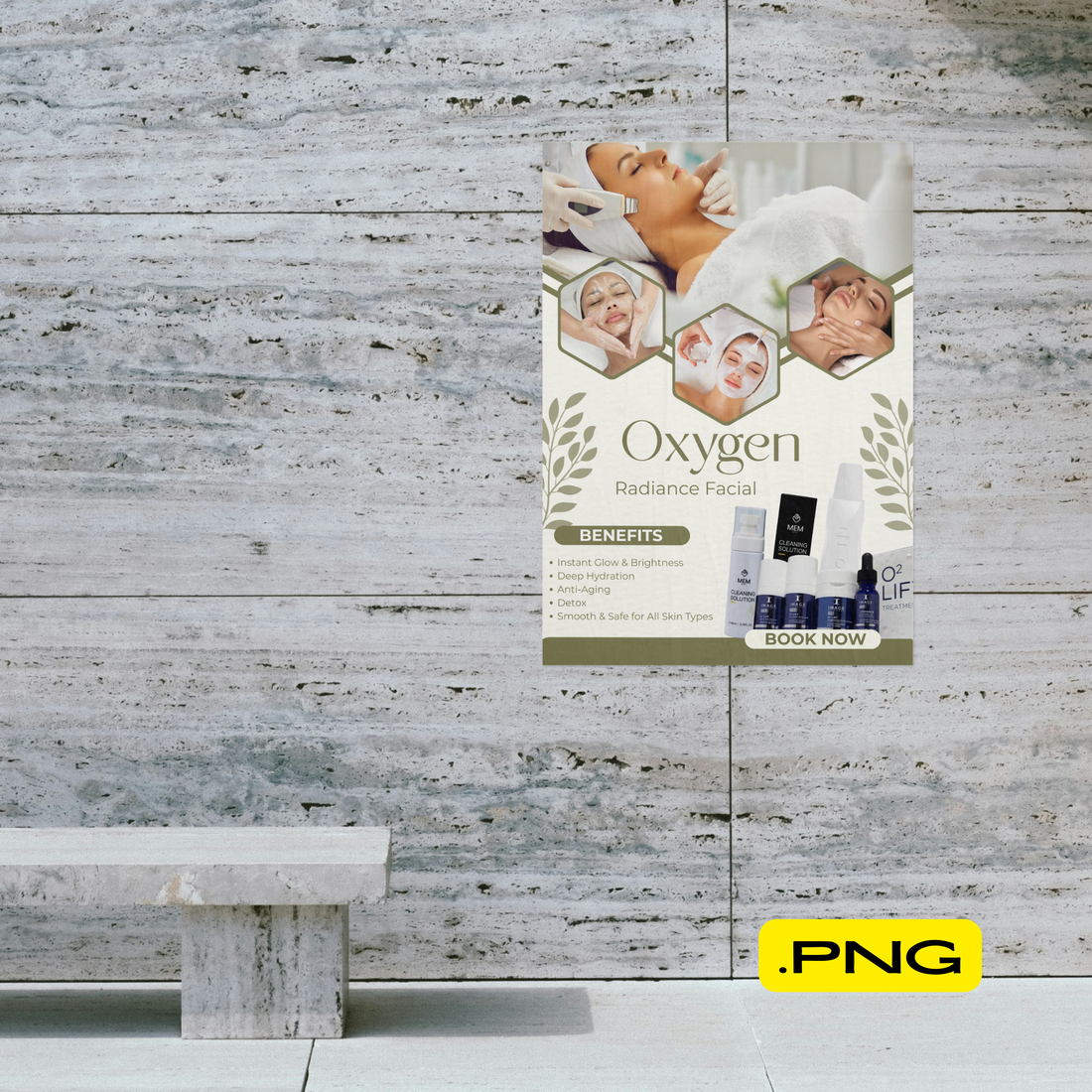 Oxygen Radiance Facial Poster — Digital Download